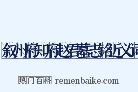 叙州府知府赵君墓志铭近义词是什么意思的图片
